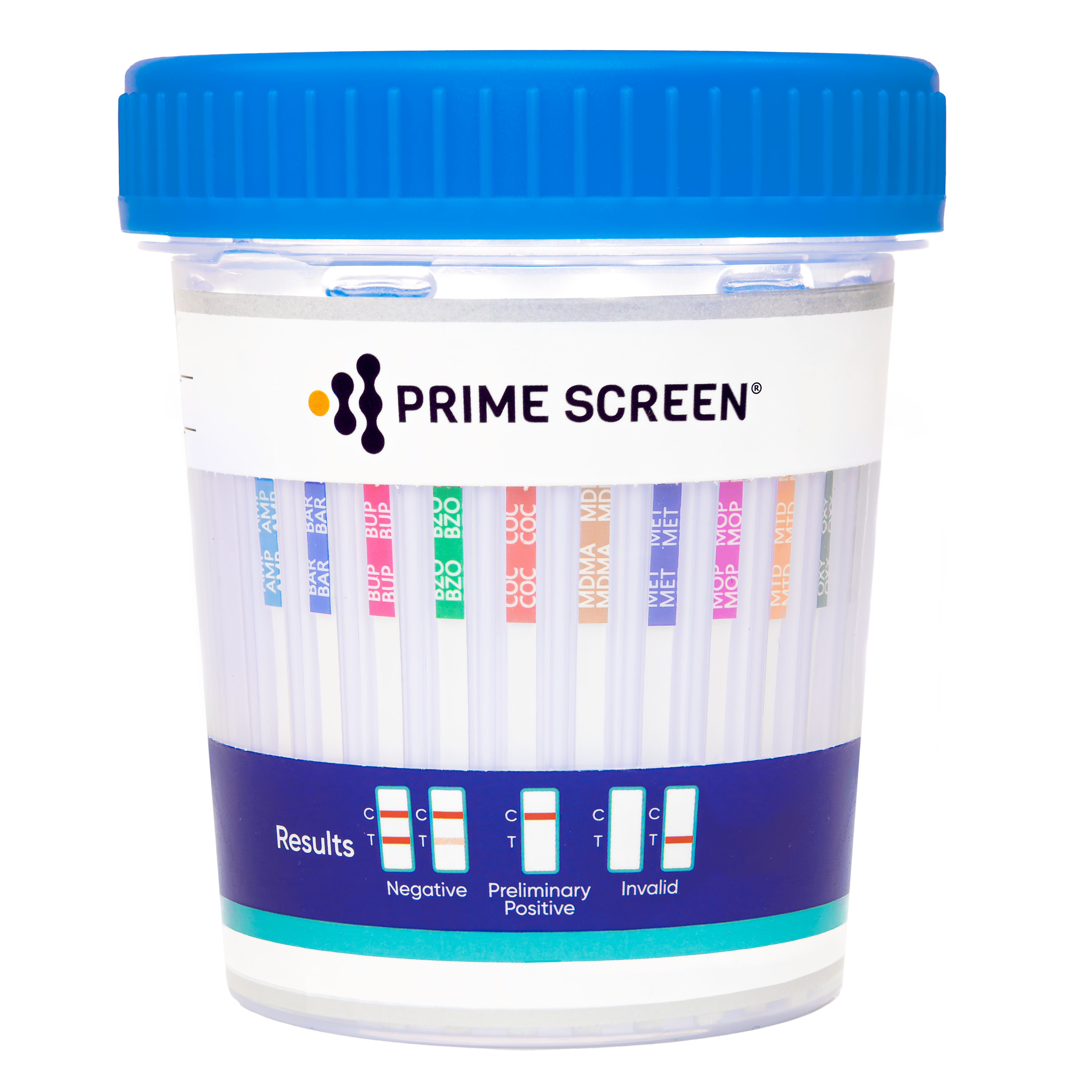 Prime Screen - CLEARANCE! 12 Multi Panel Urine Test Cup (AMP,BAR,BUP,BZO,COC,mAMP,MDMA,MOP,MTD,OXY,PCP,THC) - CDOA-6125 - SHORT DATED: EXP 07/02/2025 LAST 43 PCS SELLING OUT SOON!