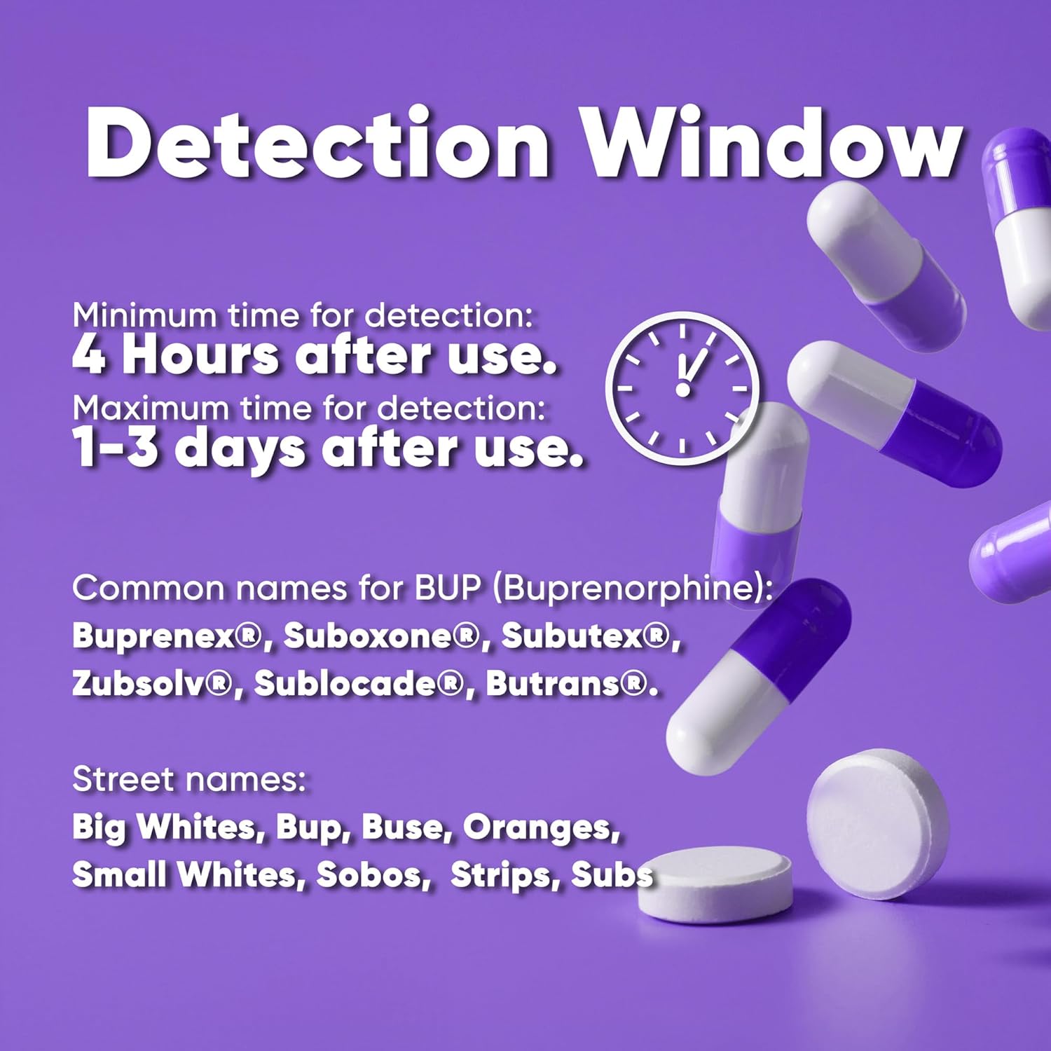 Prime Screen - CLEARANCE! Safe Life Buprenorphine (BUP) Single Panel Urine Drug Test, Highly Sensitive, Cut-Off Level of 10 ng/ml, Fast Result Within 5 Mins