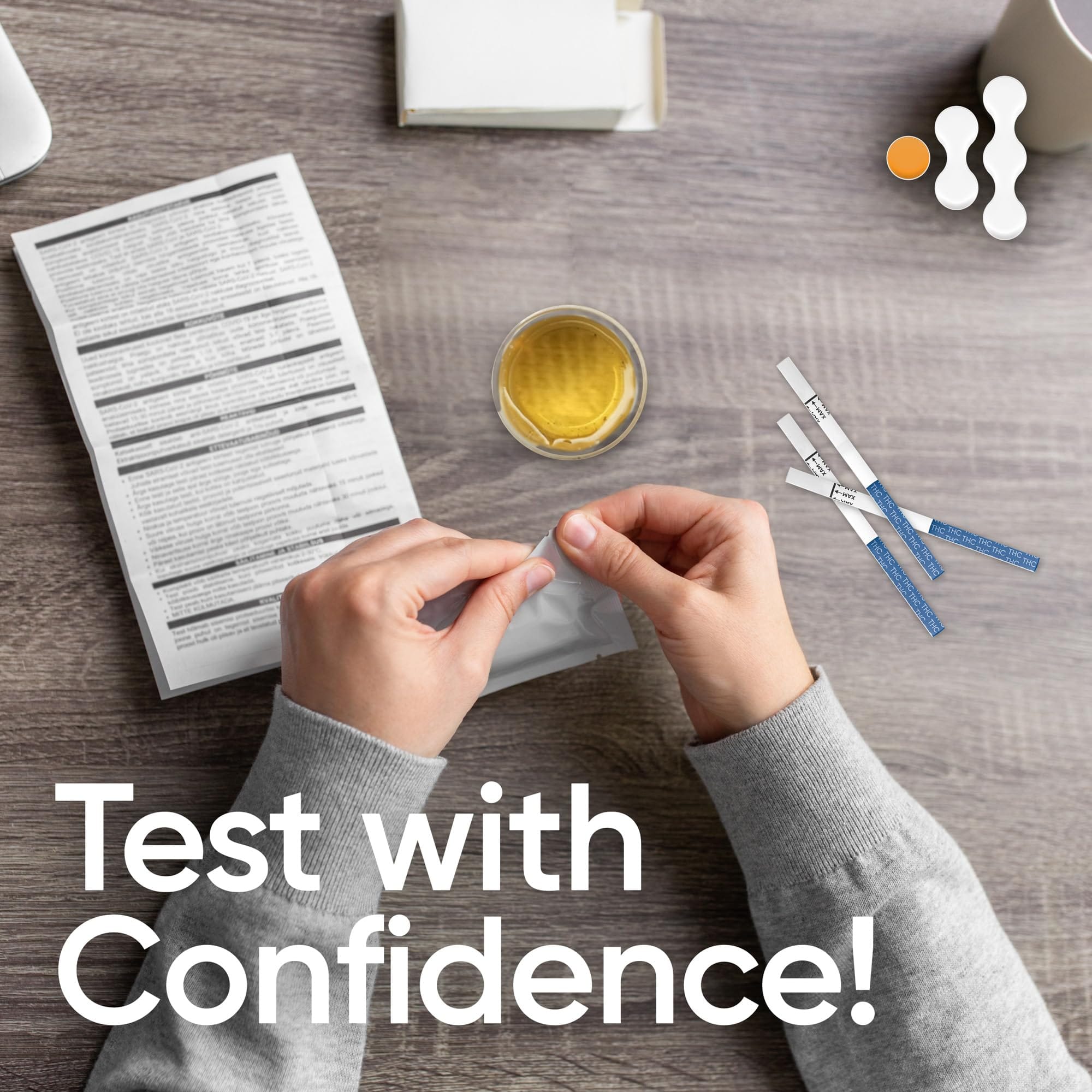 Prime Screen THC Urine Test Strips with Cup Included
