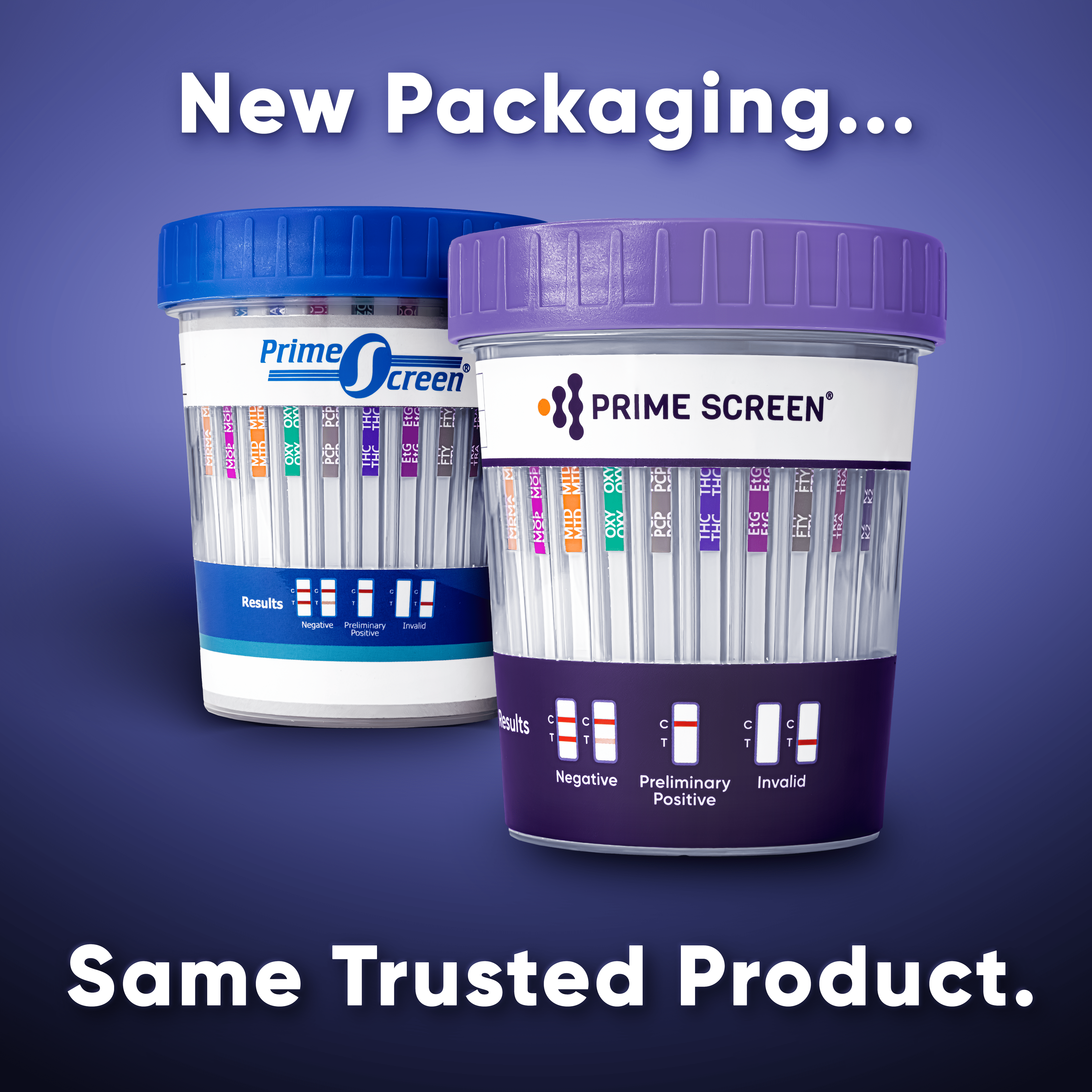 Prime Screen - 16 Panel Urine Drug Test Cup Kit (AMP,BAR,BUP,BZO,COC,mAMP,MDMA,MOP/OPI 300,MTD,OXY,PCP,THC, ETG, FTY, TRA, K2) -CDOA-9165EFTK