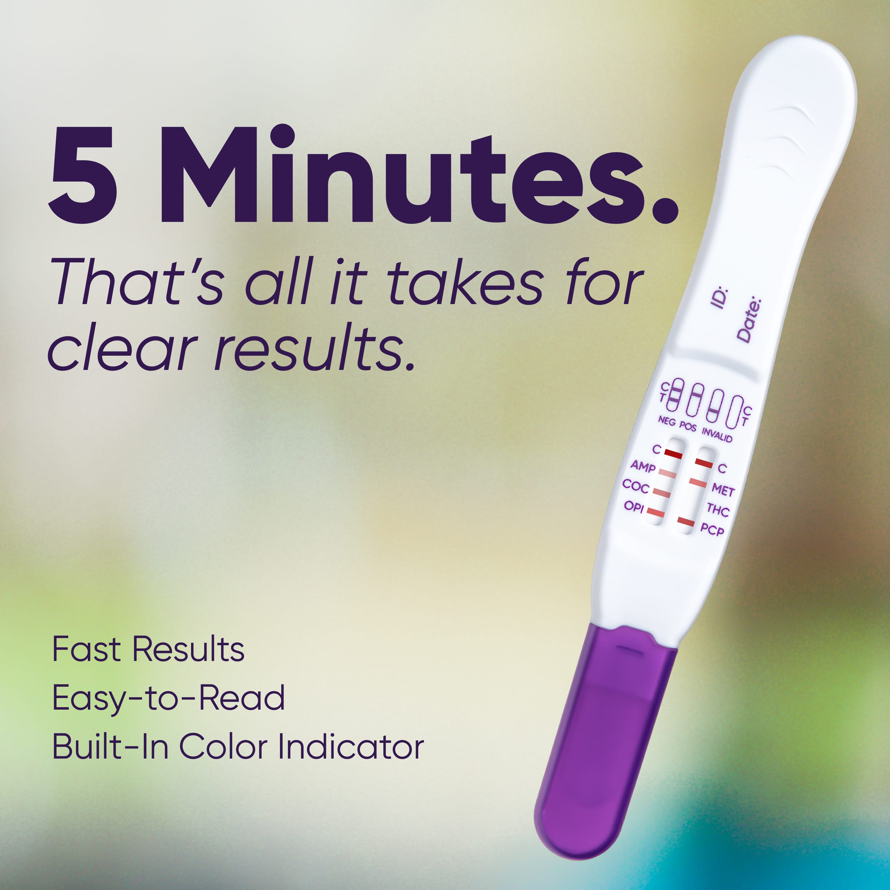 Prime Screen 10 Panel Multi-Drug Oral Fluid Test, One Step Employment and Insurance Testing,T-Swab(AMP50, COC20, OPI40, MET50,THC40,PCP10, OXY20,MTD30,BAR20,MDMA50)