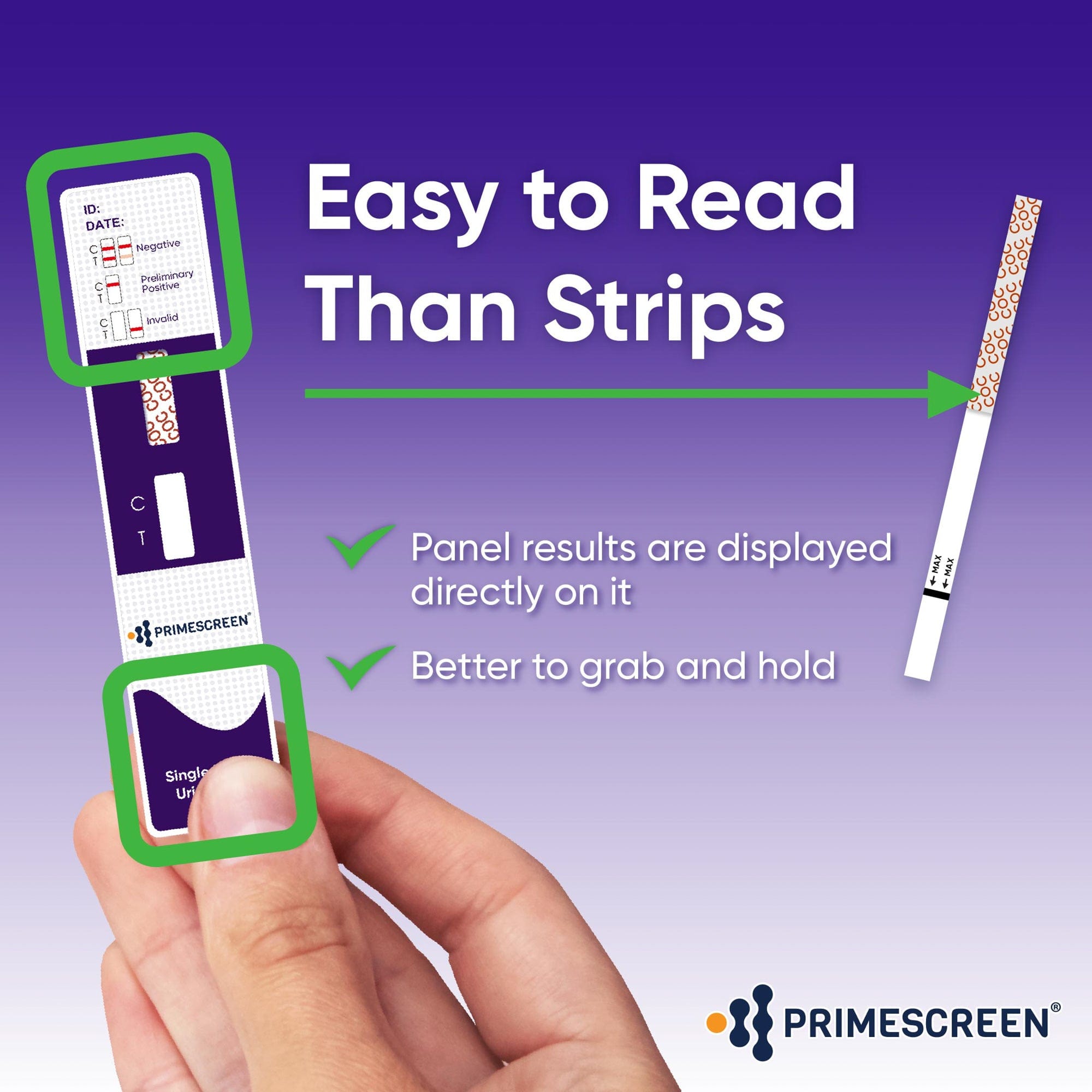Prime Screen - Cocaine Urine Test Card - Detect COC in Urine with 300 ng/mL Cutoff Level - Single Panel Drug Test Kit - 10 Pack