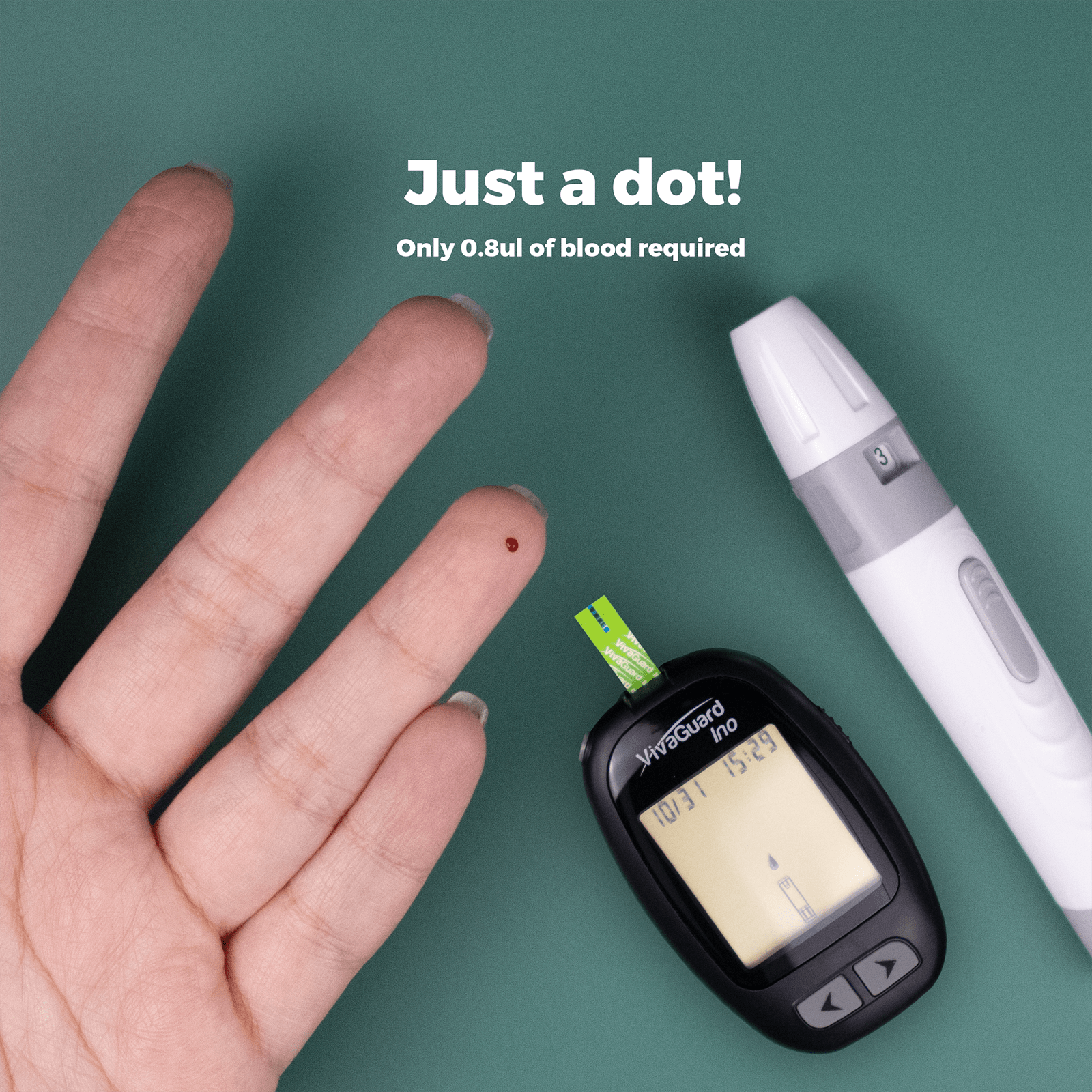 Prime Screen - VivaGuard Blood Glucose Meter
