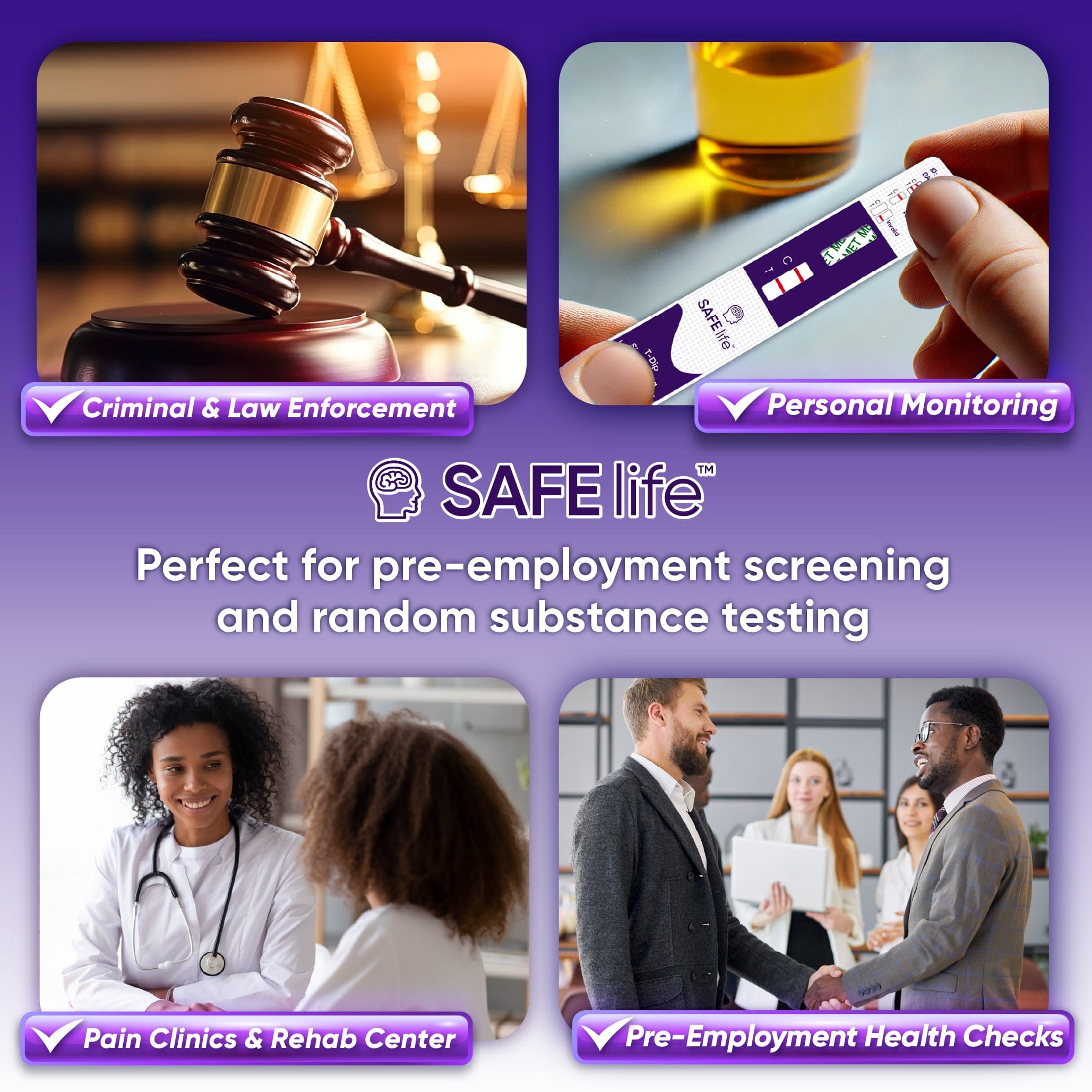 Prime Screen - SAFElife™ T-dip MET/mAMP at Home Drug Test, Testing Methamphetamine 1000 ng/mL, Single Panel Urine Test (mAMP/MET) WDMA-114