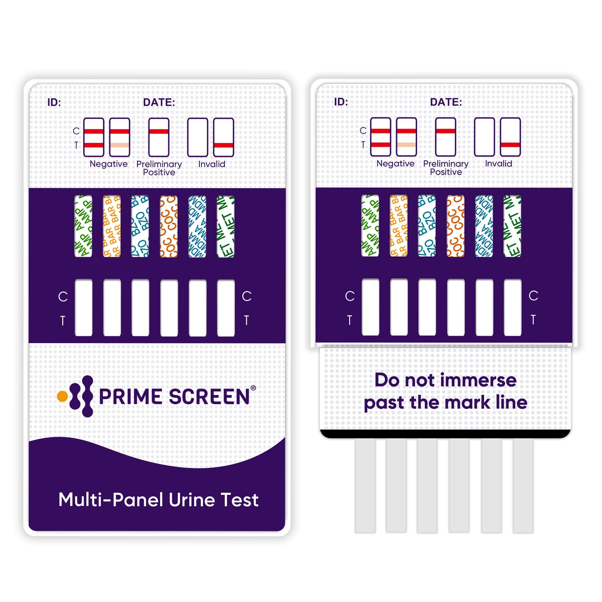 Prime Screen - Prime Screen 12 Panel Multi Drug Urine Drug Test Card (AMP,BAR,BZO,COC,mAMP,MDMA,MOP/OPI 300,MTD,OXY,PCP,TCA,THC) - WDOA-7125