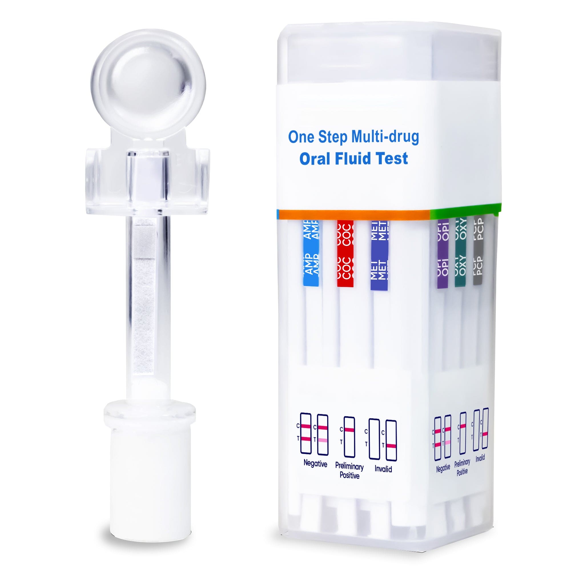 Prime Screen - 10 Panel Oral Saliva Test Kit (AMP-BUP-BZO-COC-MET-MTD-OPI-OXY-PCP-THC) - ODOA-2106