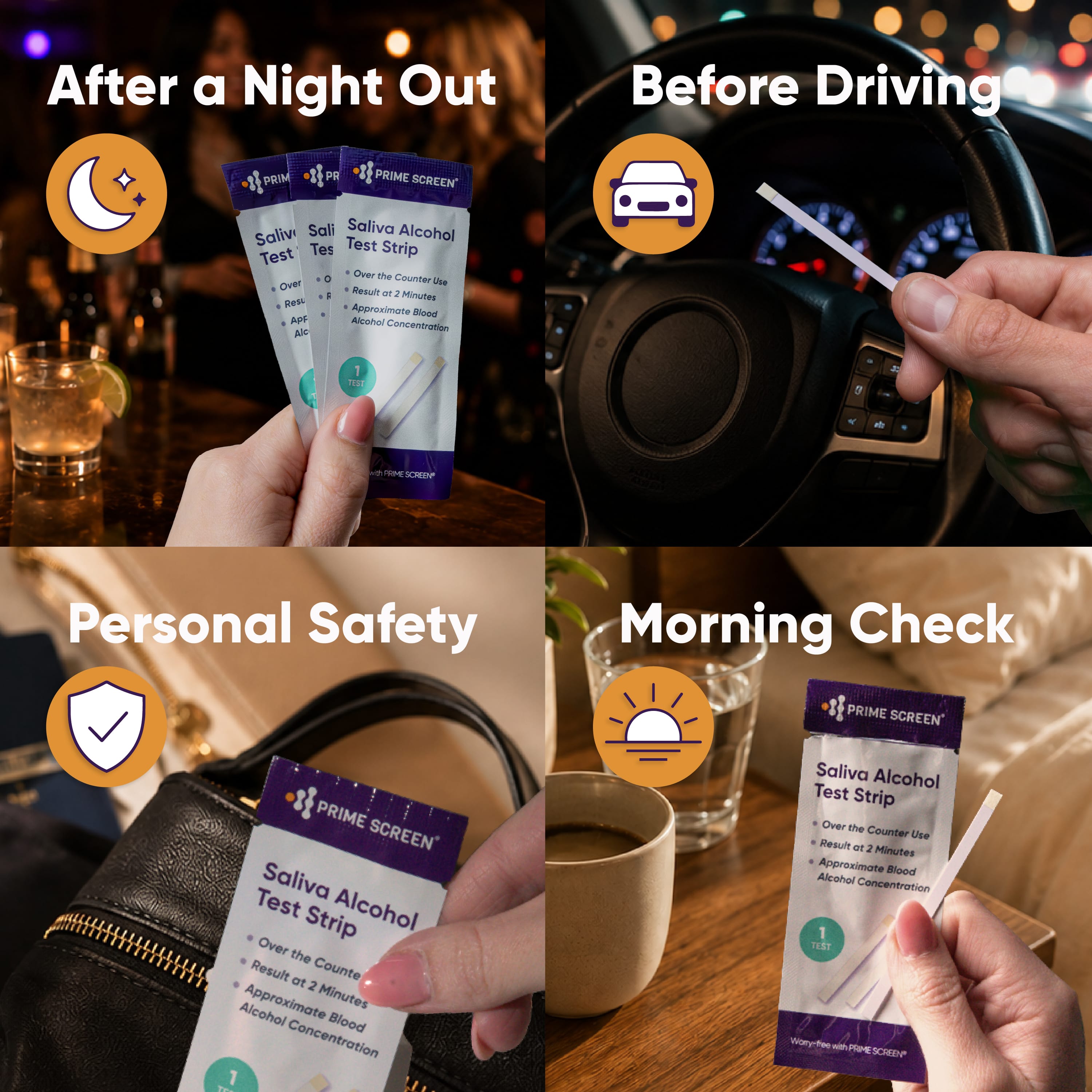 Saliva Alcohol Test Strip, High Accurate Home Test, Result in 2 Minutes - 10/25/100 Tests (EtG) W53-S