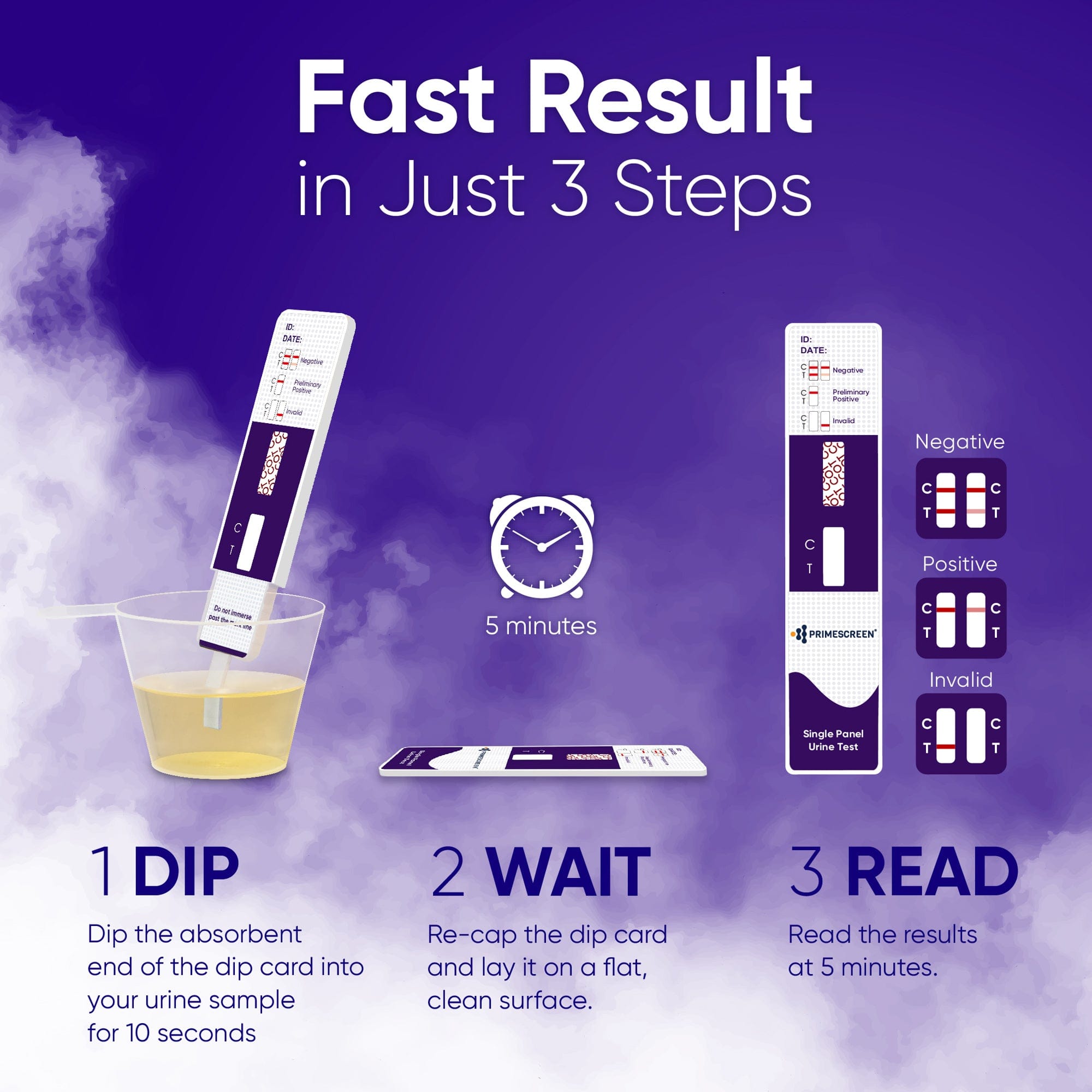 Prime Screen - Nicotine Tobacco Cotinine Urine Dip Test Kit - WCOT-114