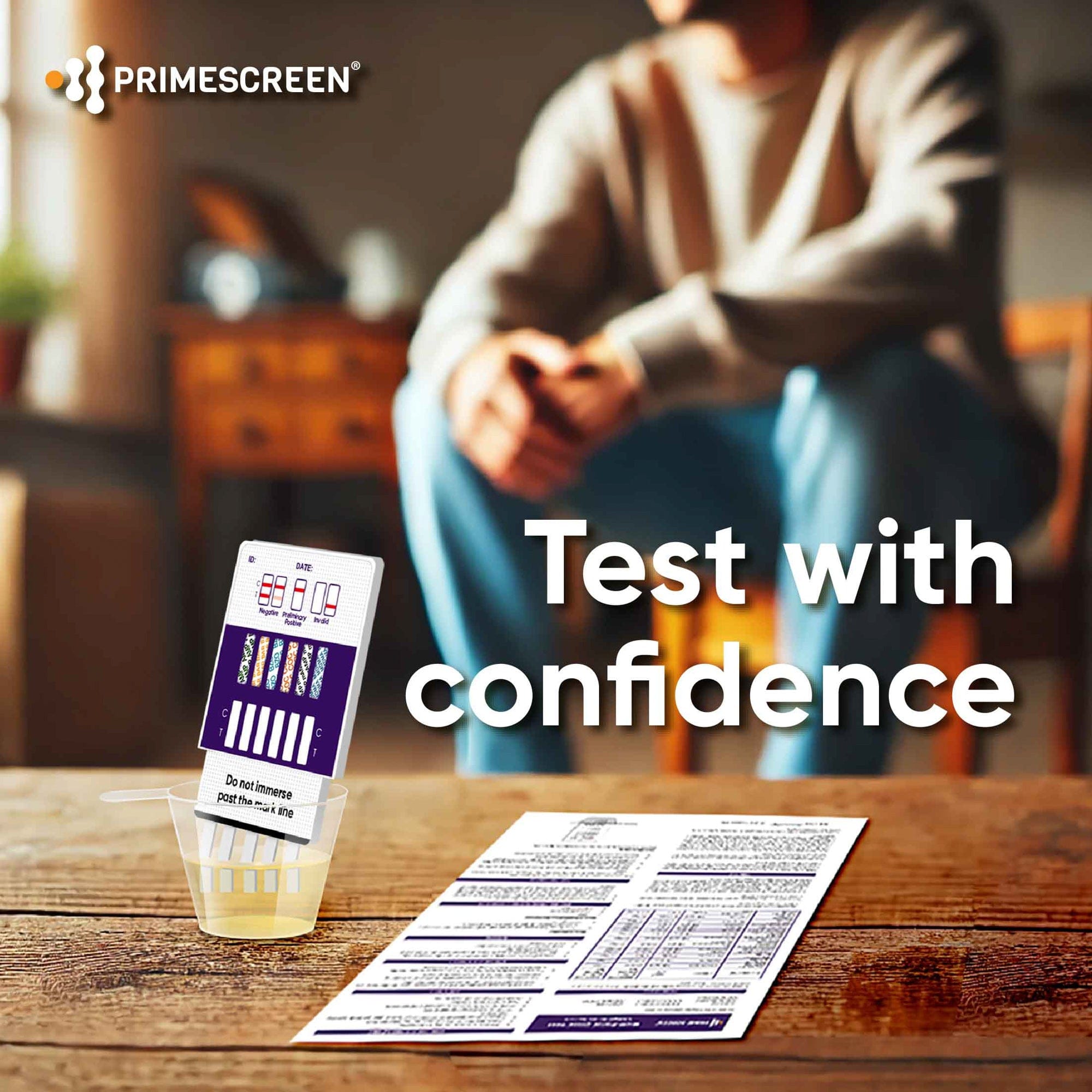 Prime Screen - Prime Screen 12 Panel Multi Drug Urine Drug Test Card (AMP,BAR,BZO,COC,mAMP,MDMA,MOP/OPI 300,MTD,OXY,PCP,TCA,THC) - WDOA-7125