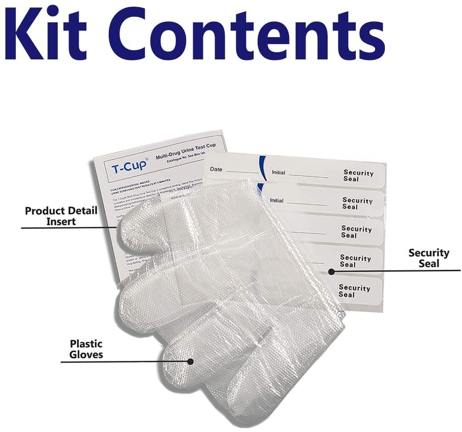 5 Panel Urine Test Cup (AMP,COC,mAMP,OPI,THC) T-Cup - TDOA-254 - Prime Screen