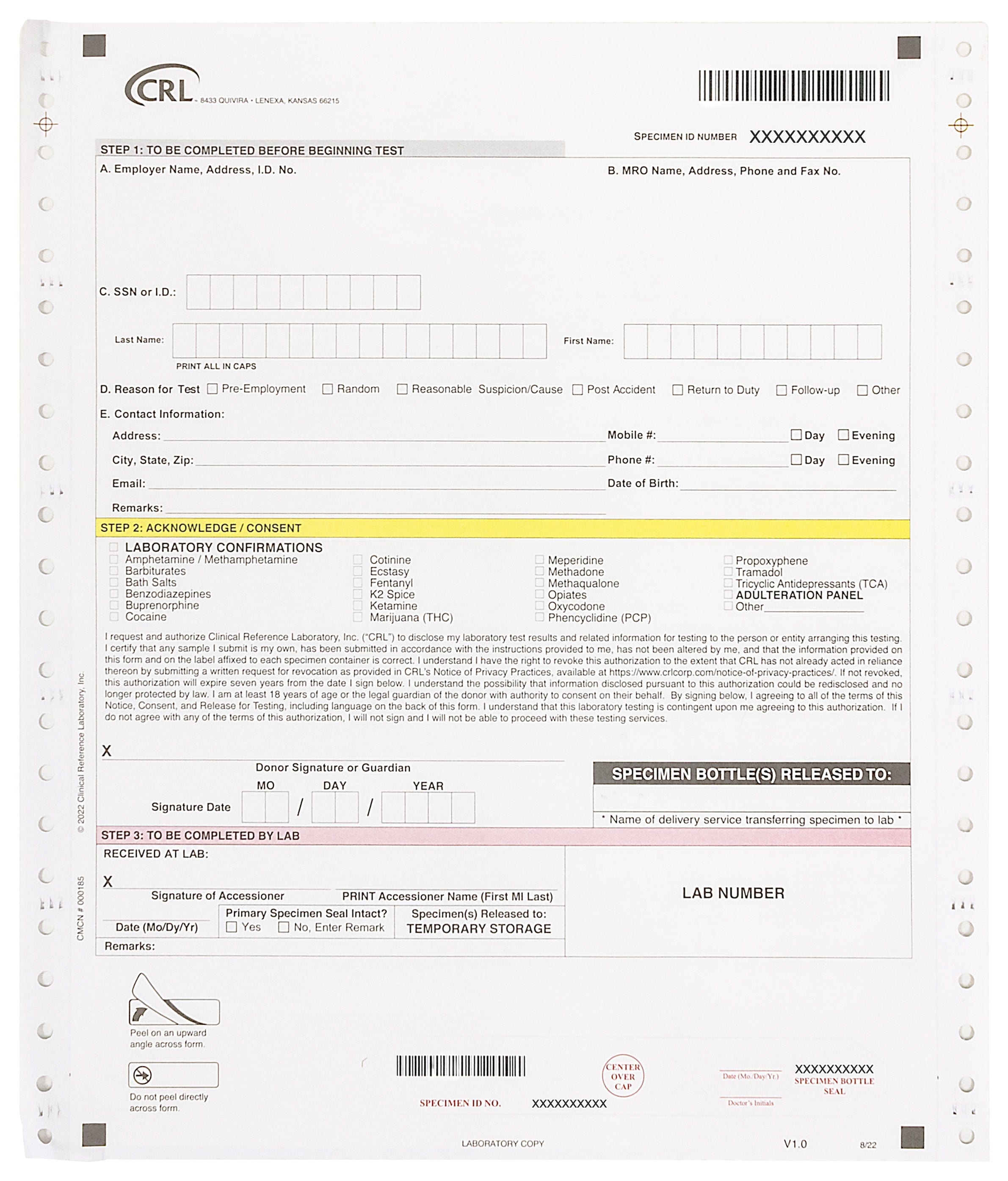 Prime Screen - Laboratory Confirmation Service + Testing Kit