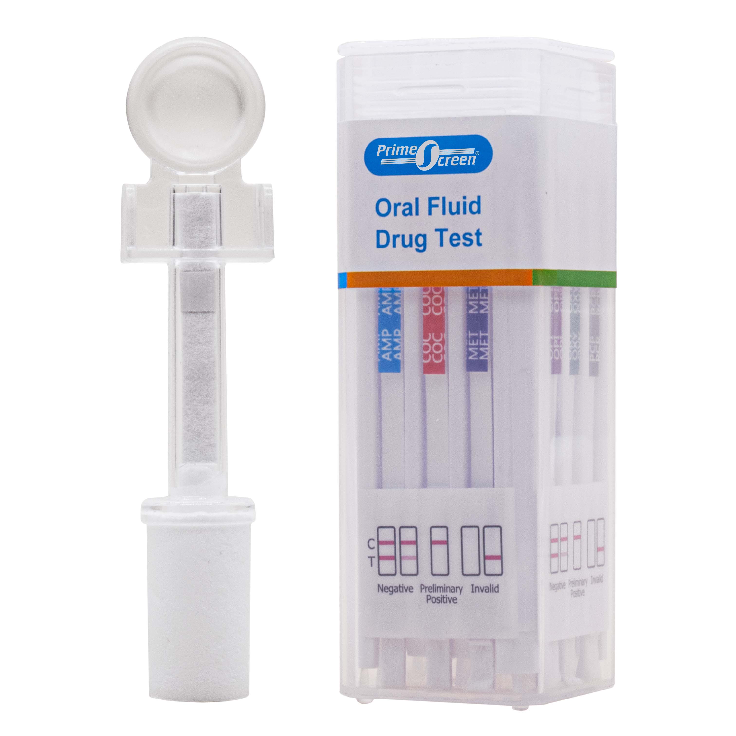 Prime Screen - 6 Panel Oral Saliva Rapid Test Kit -(AMP, BZO, COC, MET, OPI, THC)-ODOA-266