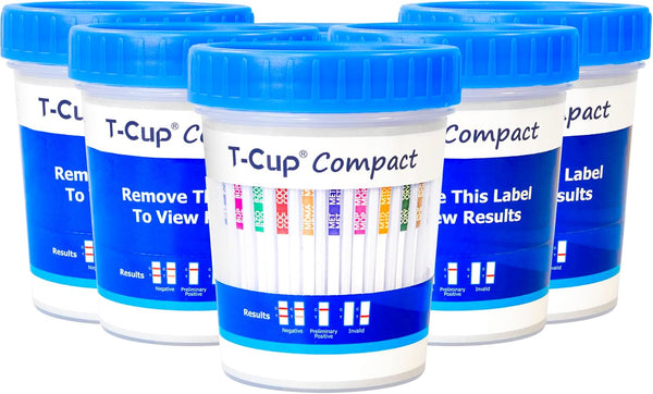 SAFE LIFE [5 Pack] -13 Panel Urine Cup (AMP500, BAR, BUP, BZO, COC150, MDMA, MET500, MOP 300, MTD, OXY, PCP, TCA) Include with 3 Adulterations (CR,SG,PH)-CDOA-L9135NTA3 Short Dated: EXP 08/24/2025