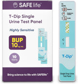 CLEARANCE! Safe Life [10 Pack] Buprenorphine (BUP) Single Panel Urine Drug Test, Highly Sensitive, Cut-Off Level of 10 ng/ml, Fast Result Within 5 Mins