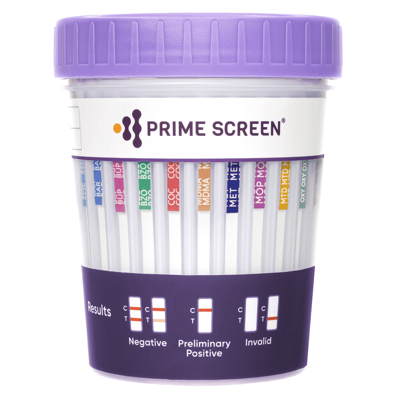 18 Panel Urine Drug Test Cup Kit (AMP,BAR,BUP,BZO,COC,mAMP,MDMA,MOP,MTD,OXY,PCP,TCA,THC, ETG, FTY, TRA, K2,TRA100)]-CDOA-S1185EFTKK