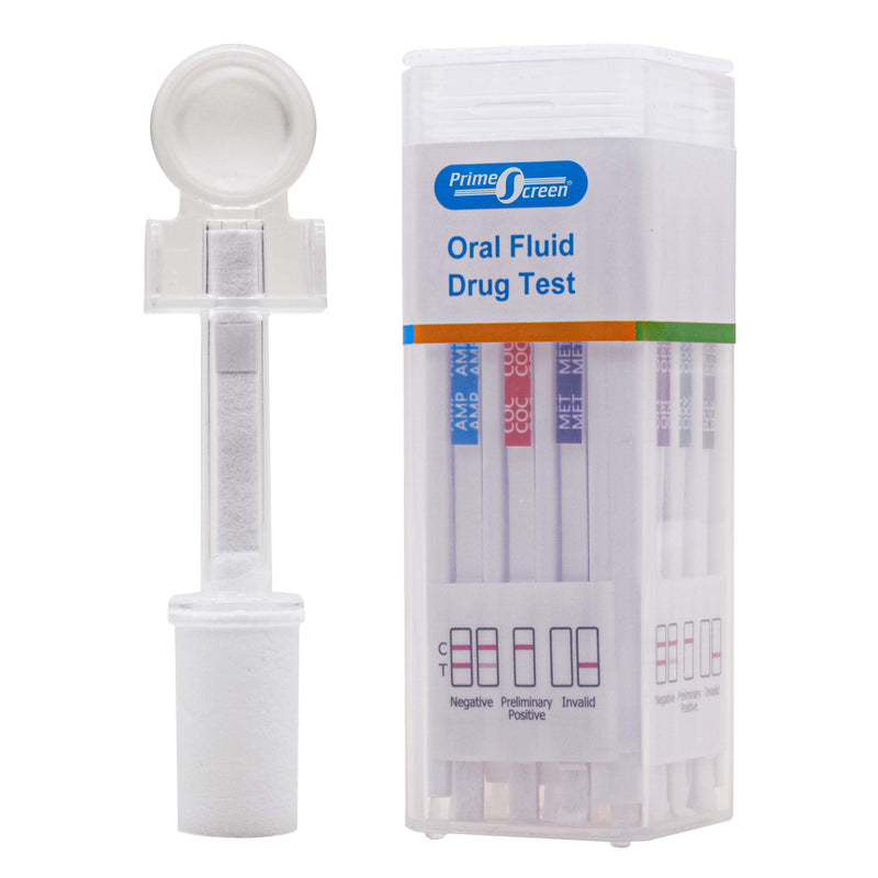 Prime Screen - 6 Panel Oral Saliva Test Kit, Employment and Insurance Testing (AMP, COC, MET, OPI, OXY, THC) - ODOA-666 