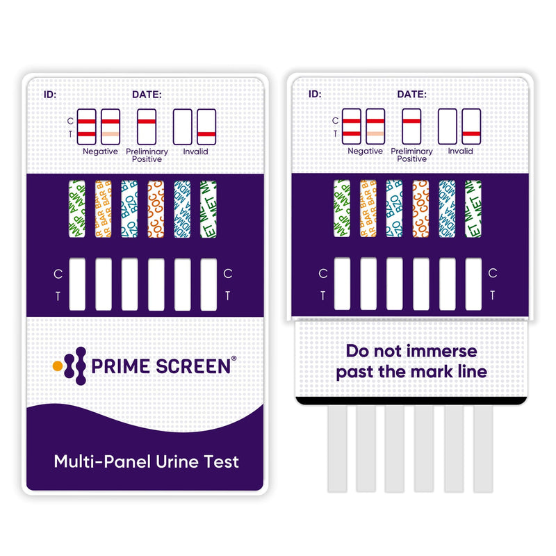 Prime Screen 12 Panel Multi Drug Urine Drug Test Card (AMP,BAR,BZO,COC,mAMP,MDMA,MOP/OPI 300,MTD,OXY,PCP,TCA,THC) - WDOA-7125