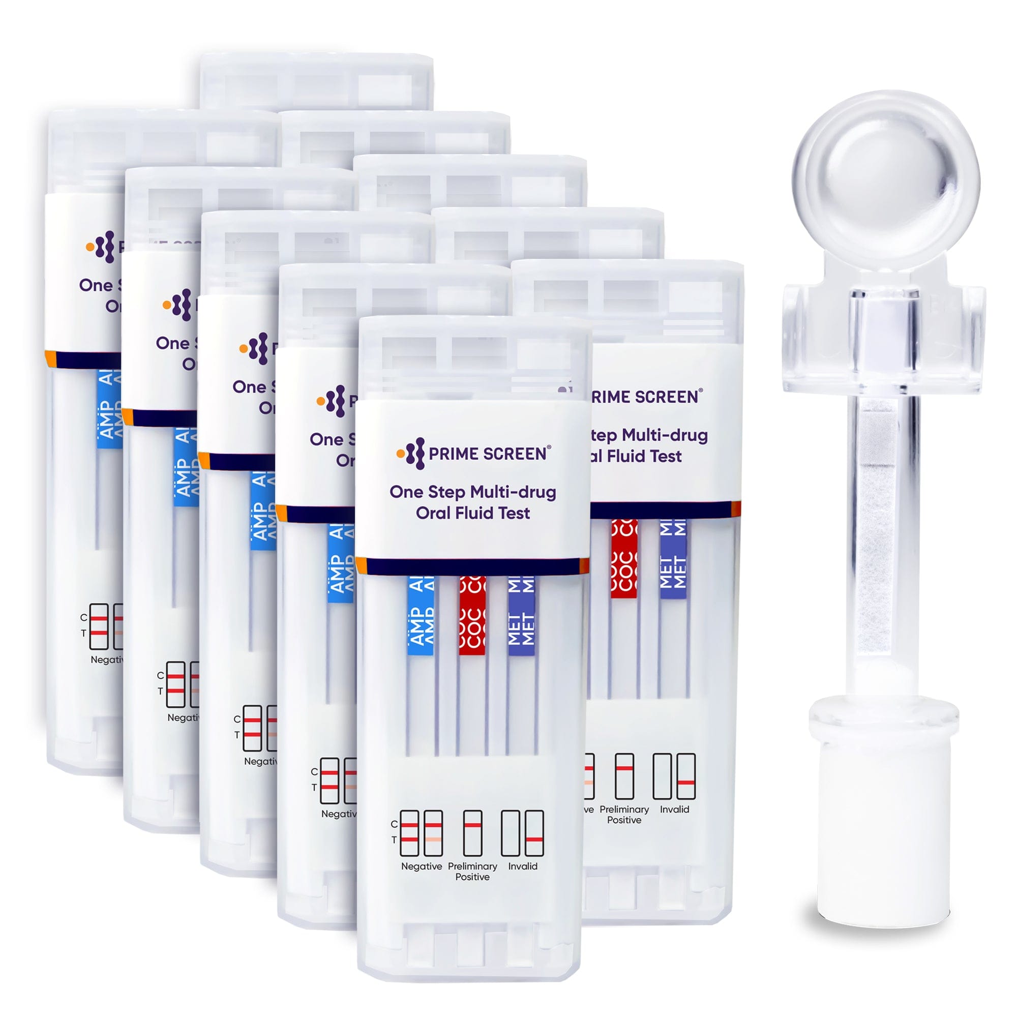 Prime Screen - CLEARANCE! 5 Panel Oral Saliva Test Kit (AMP,COC,MET,OPI,THC) - ODOA-256 SHORT DATED: EXP 06/05/2025 