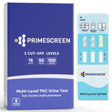 Multi Level Marijuana Home Urine Test Dip Kit - Highly Sensitive THC 3 Level Drug Test Kit-Detects at 15 ng/mL, 50 ng/mL, and 100 ng/mL