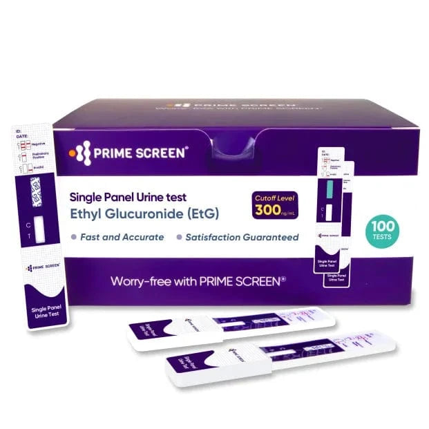 Prime Screen - Alcohol ETG Urine Dip Card Test - 80 Hour Low Cut-Off 300 ng/mL - WETG-114 