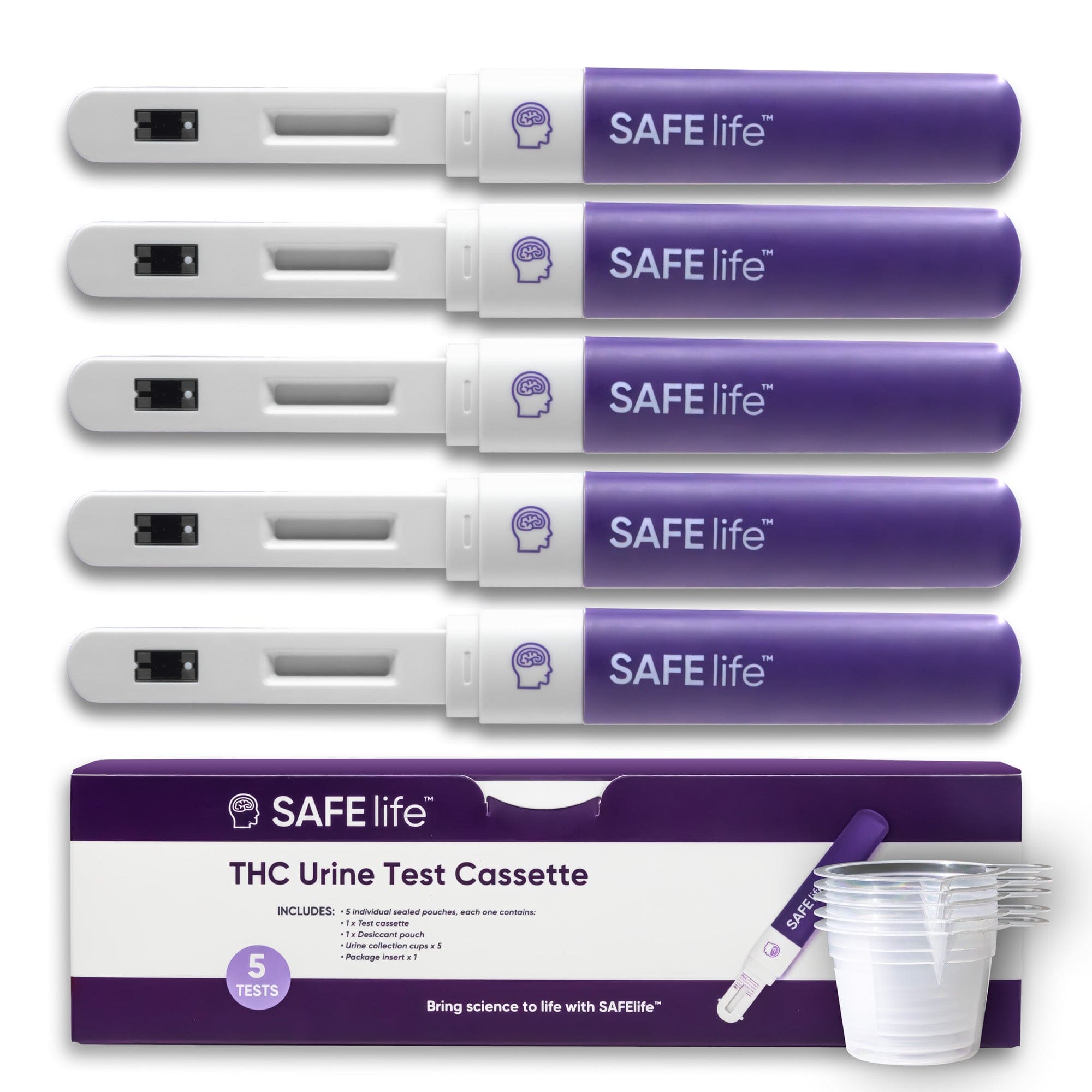 Prime Screen - SAFElife??? H1 THC Analyzer with 5 Tests ?€? Advanced Fluorescent Immunoassay Technology, 6-Level THC Detection (0-300+ ng/mL), Semi-Quantitative Results, Portable with Data Management 