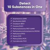 10 Panel Urine Drug Test Kit (THC, BZO, MET, PCP, MTD, AMP, BAR, COC, OPI, MDMA) - WDOA-3104