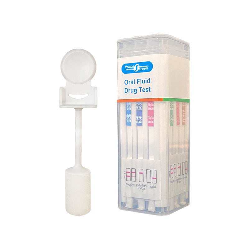 Prime Screen - 10 Panel Oral Saliva Test Kit (AMP, BAR, COC, MDMA, MET, MTD, OPI, OXY, PCP, THC) - ODOA-10106 