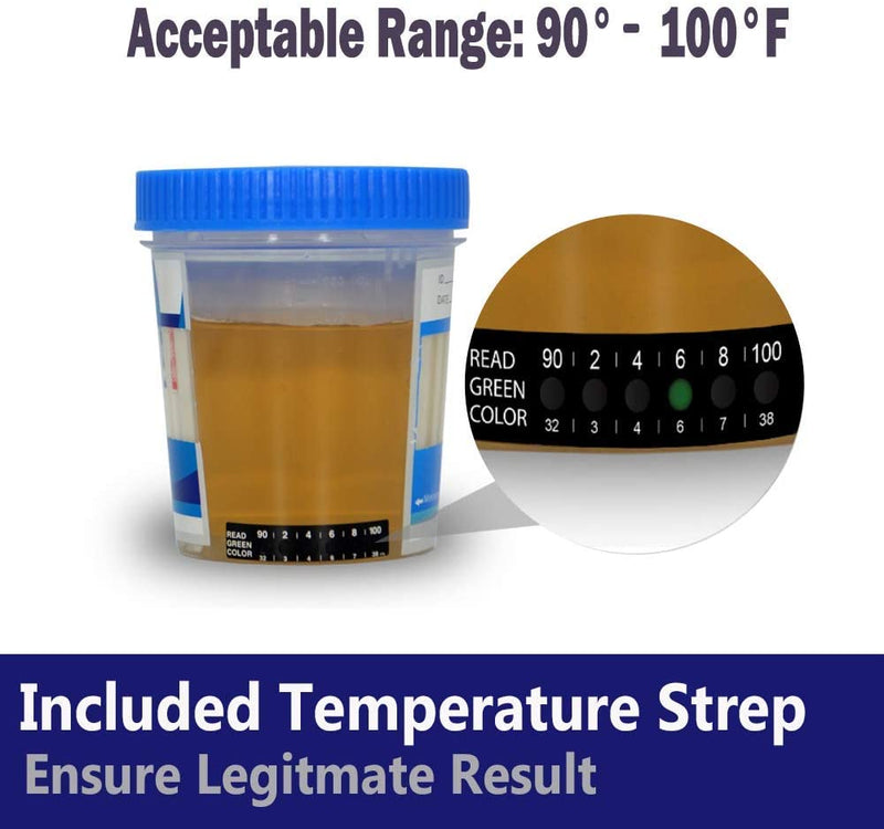 14 Panel Urine Drug Test Cup - Instant Testing Marijuana (THC),OPI,AMP, BAR, BUP, BZO, COC, mAMP, MDMA, MTD, OXY, PCP, PPX, TCA - with 3 Adulterations and Temperature Strips - TDOA-1144A3 - Prime Screen