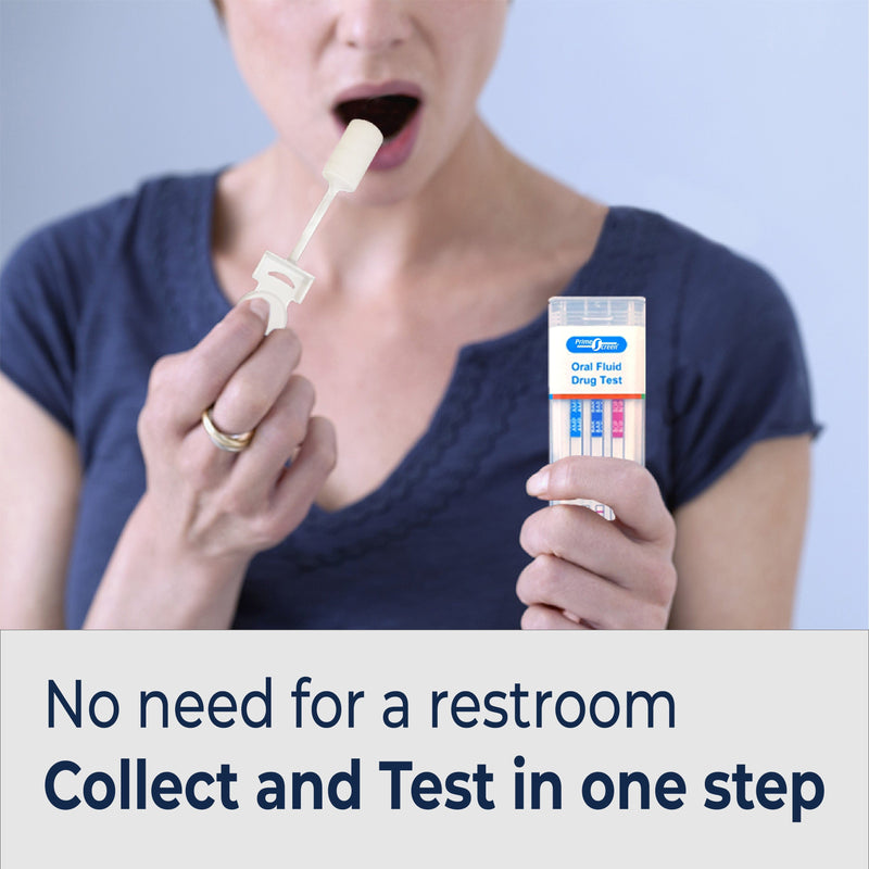 Prime Screen - 10 Panel Oral Saliva Test Kit (AMP, BAR, COC, MDMA, MET, MTD, OPI, OXY, PCP, THC) - ODOA-10106 