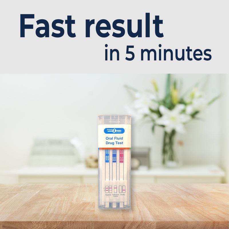 Prime Screen - 10 Panel Oral Saliva Test Kit (AMP-BUP-BZO-COC-MET-MTD-OPI-OXY-PCP-THC) - ODOA-2106 