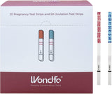 Prime Screen - Wondfo 50 Ovulation Test Strips and 20 Pregnancy Test Strips Kit - Rapid Test Detection for Home Self-Checking (50 LH + 20 HCG) 