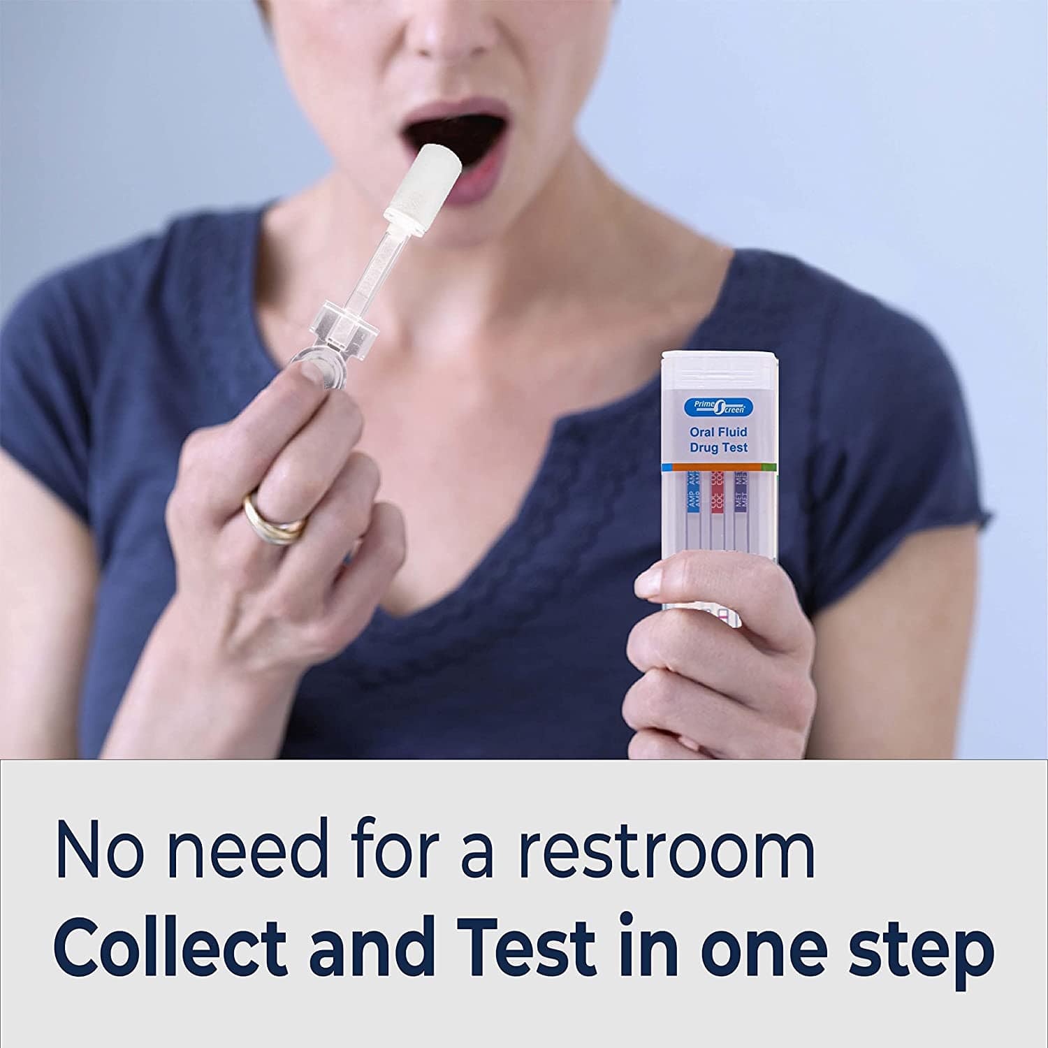 Prime Screen - 5 Panel Saliva Oral Fluid Test Kit (AMP, COC, MET, OPI, PCP) - QODOA-156NTEUO 