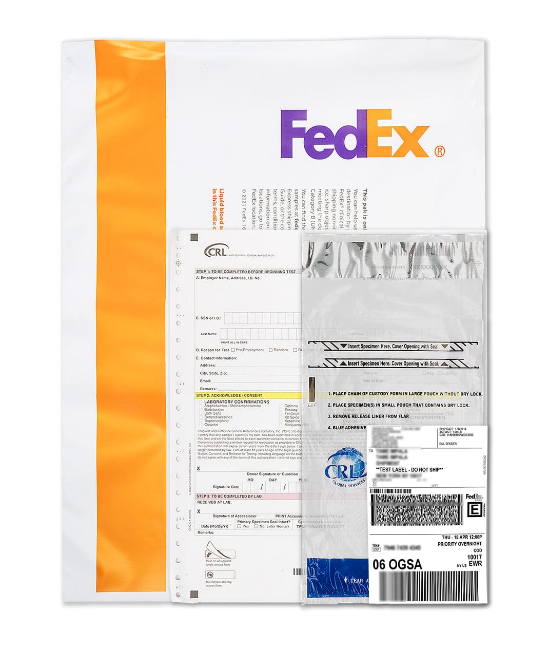 Prime Screen - Laboratory Confirmation Service + Testing Kit 