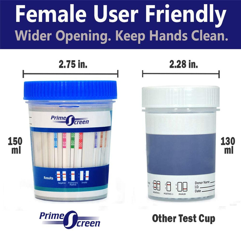 5 Panel Urine Test Cup (AMP,COC,mAMP,OPI,THC) T-Cup - TDOA-254 - Prime Screen
