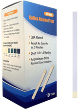 Saliva Alcohol Test Strip, High Accurate Home Test, Result in 2 Minutes - 10 Tests - Prime Screen